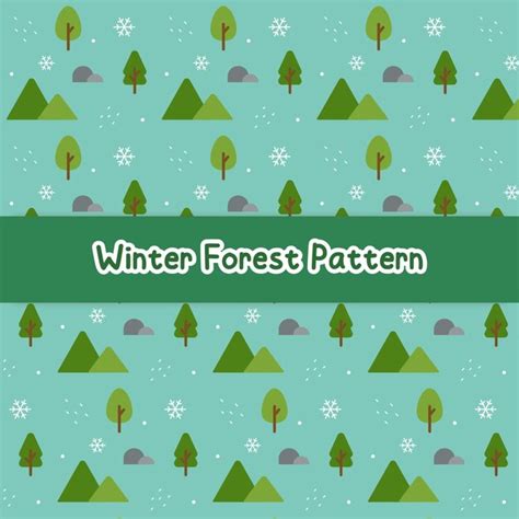 Premium Vector | Winter forest pattern