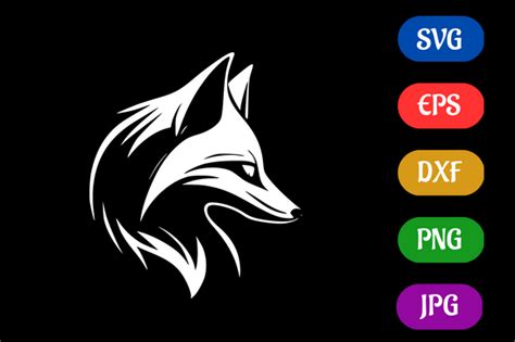 Fox | Black and White Logo Vector Art Graphic by Creative Oasis ...