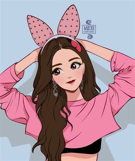 Pin by BEARBUNNY on JISOO |BLACKPINK | Cartoon girl drawing, Girls cartoon art, Anime girl drawings