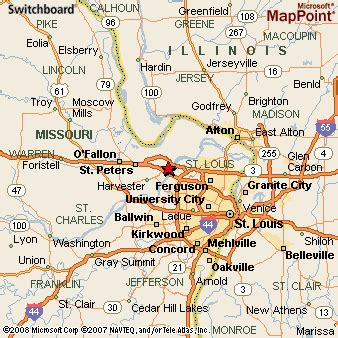 St Charles, Missouri Area Map & More