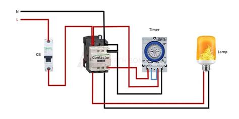 Timer and Contactor wiring diagram – Earth Bondhon