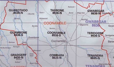 Coonamble 8536-S NSW Topographic Map - Printed - A.B.C. Maps