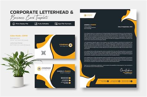 Premium Vector | Business card and letterhead template