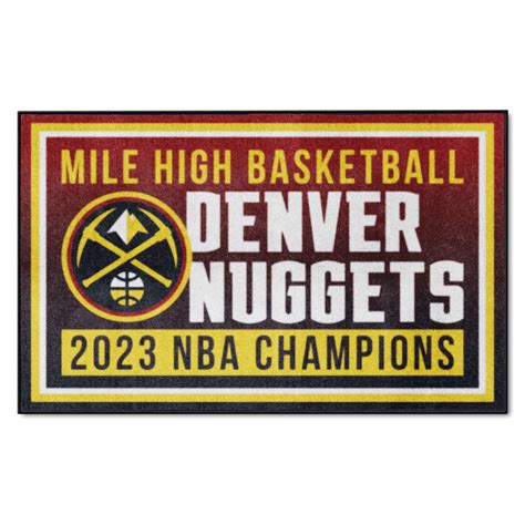 Fanmats | Denver Nuggets 2023 NBA Finals Champions 4ft. x 6ft. Plush ...