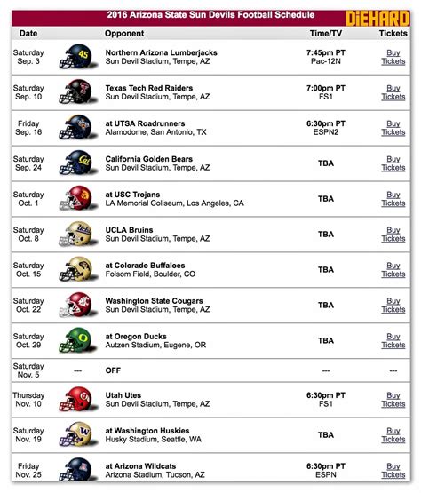 Printable Boise State Football Schedule