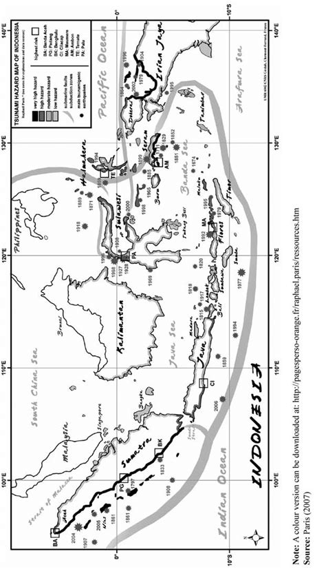 Tsunami hazard map of Indonesia (THMI) | Download Scientific Diagram