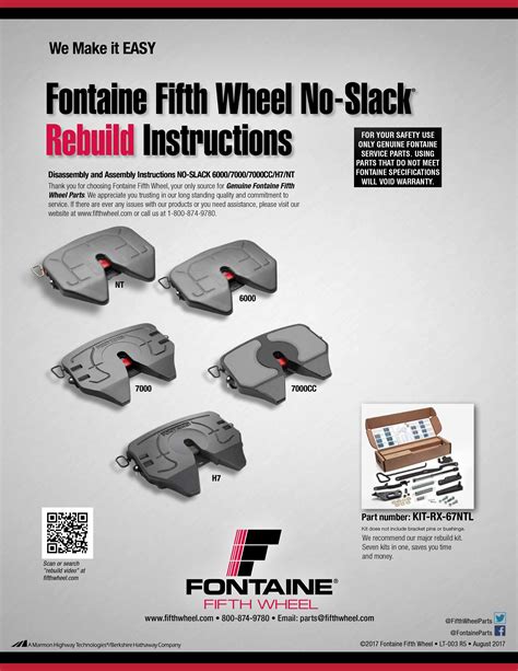 Fontaine Fifth Wheel -- Heavy Duty and Weight Savings No-Slack Fifth Wheels