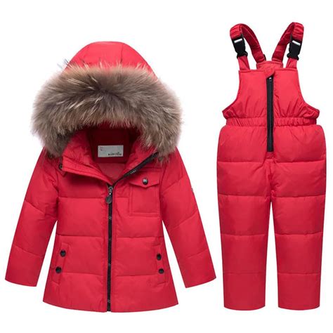 Aliexpress.com : Buy Children Snowsuit Snow Clothes Girls Clothing Set Boy Baby Overalls Real ...