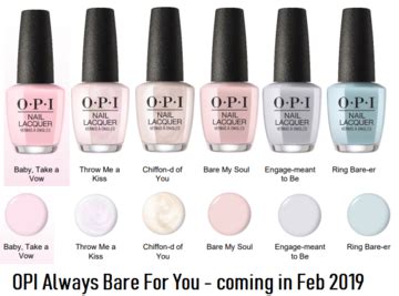 OPI Always Bare For You 2019 Sheer Shades | Opi nail colors, Opi pink nail polish, Opi nail ...