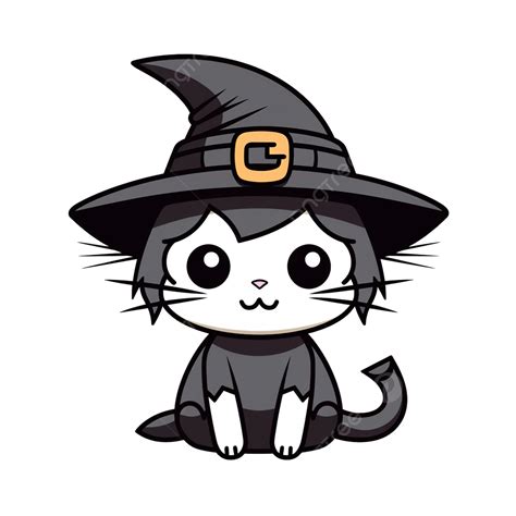 Cute Funny Cat With Witch Spider Happy Halloween Costume Cartoon Doodle ...