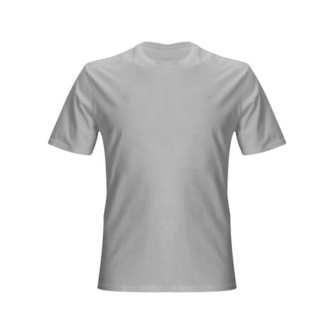 Premium Vector | Realistic gray tshirt base cloth isolated on clean ...