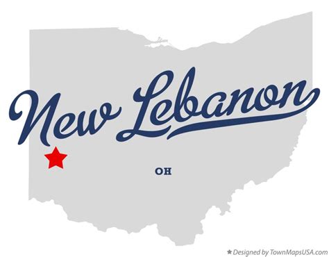 Map of New Lebanon, OH, Ohio