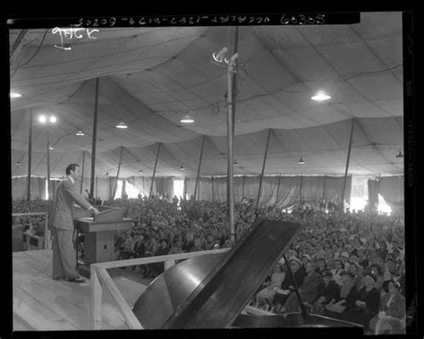 Evangelist Jack Shuler preaching at tent revival called Christ for ...