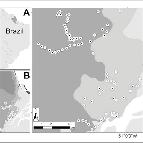 Study Area. (A) State of Amapá in Brazil. (B) Location of the study... | Download Scientific Diagram