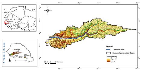 Location Map on the Saloum river basin, West Central Senegal, West ...