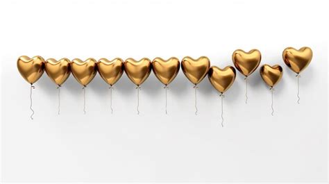 Premium AI Image | A row of gold balloons with the word love on them