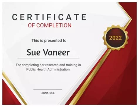 Training Completion Certificate Template