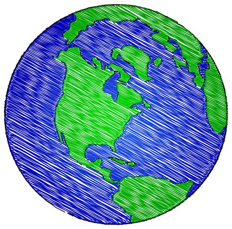 OnlineLabels Clip Art - Simple Earth Sketch 2