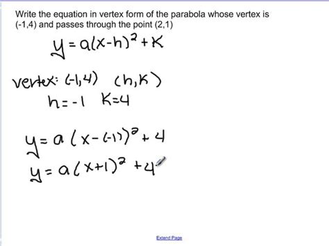 Writing Equations in Vertex Form on Vimeo