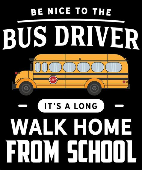 Funny School Bus Driver Digital Art by Michael S - Pixels