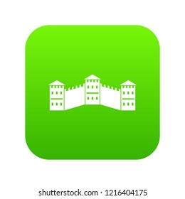 Great Wall China Icon Digital Green Stock Vector (Royalty Free) 1094454914 | Shutterstock