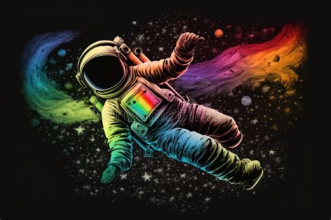 Rainbow Astronaut Wallpaper