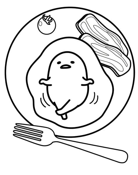 Gudetama Coloring Page