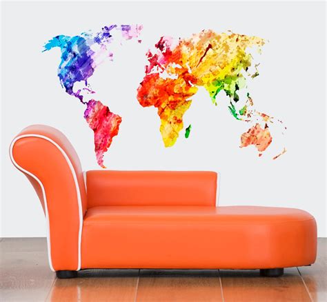 Wall Decal World Map Interactive Map Wall Sticker Roo - vrogue.co