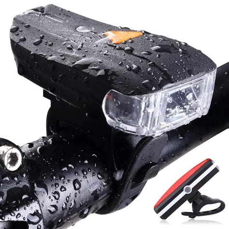 New Cycling Lights MTB Road Bike Front Headlight USB Rechargeable Waterproof Safety Bicycle ...