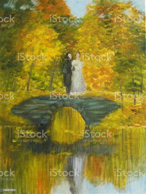 Landscape Oil Painting Impressionism Modern Stock Illustration ...