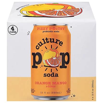 Culture Pop Soda Orange Mango Soda - 4-12 FZ - Safeway