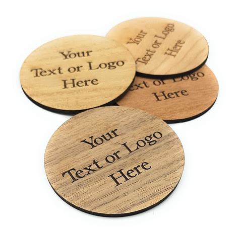 Amazon.com: Custom wooden coasters, personalized wood coasters, laser engraved round wooden ...