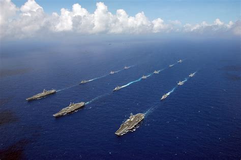 File:US Navy 060618-N-8492C-221 The Kitty Hawk, Ronald Reagan and Abraham Lincoln Carrier Strike ...