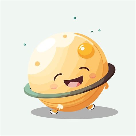 Premium Vector | Vector cute saturn cartoon style