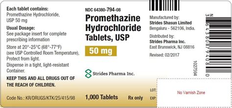 Promethazine Tablets - FDA prescribing information, side effects and uses