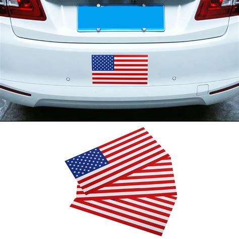 3PC Removable Magnetic United States Flag Decal America Flag Car Vehicle Bumper Magnet Signs Car ...