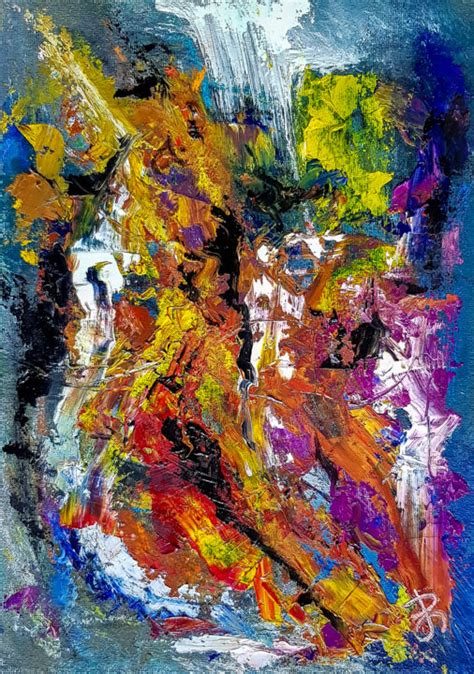 Abstract Oil Painting. Untitled Abstract, Painting by Retne | Artmajeur