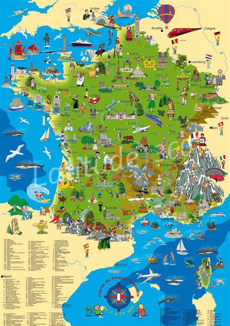 Carte touristique de France » Vacances - Arts- Guides Voyages