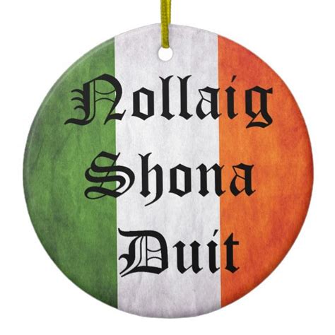 Irish, Ireland, Christmas, Irish Flag Ceramic Ornament | Zazzle.com | Irish christmas traditions ...