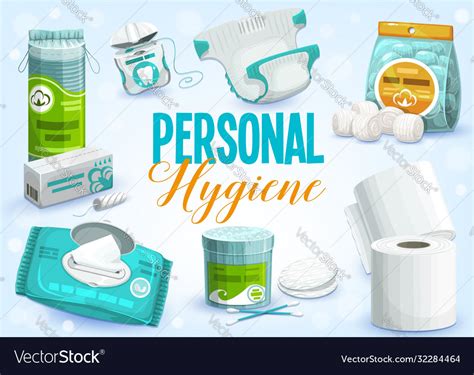 Personal care and hygiene products Royalty Free Vector Image