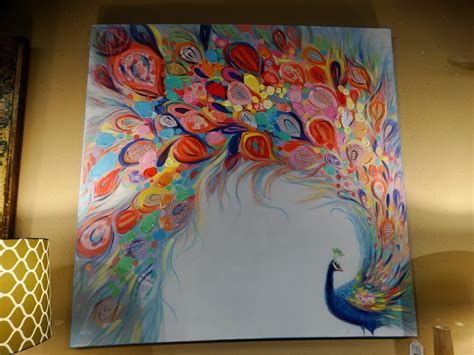 Peacock Flourish Wall Art for Sale