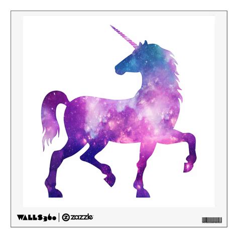 Cosmic, watercolor, galaxy ,unicorn, cosmic unicor wall decal | Zazzle