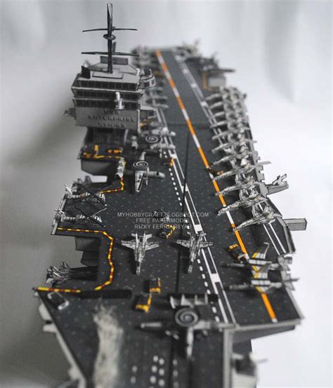 USS Enterprise Aircraft Carrier CVN65 DIY Paper Model 3D Paper Art Military Toys Building ...