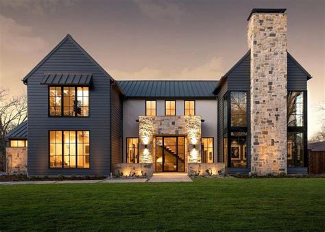This modern Italian farmhouse is by design firm John Lively + Associates in collaboration wi ...