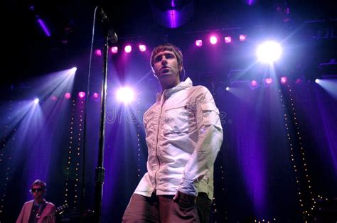 Oasis, the Singer Liam Gallagher during the Concert Editorial ...