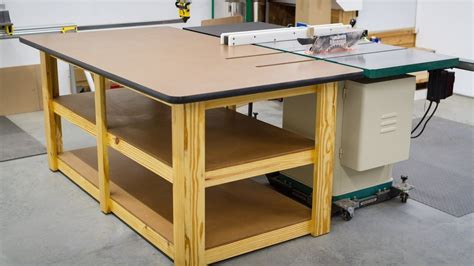 Build a Workbench / Outfeed Table | Table saw outfeed table, Workbench table, Building a workbench