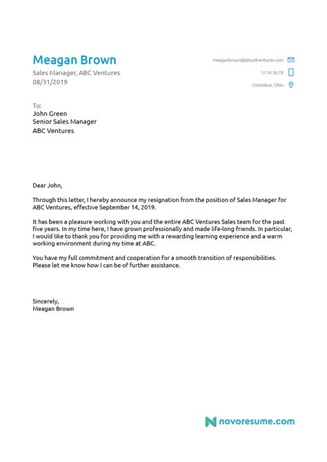 Resignation Letter Template Hostile Work Environment