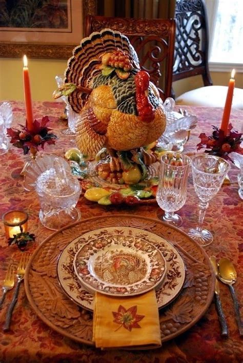 Lovely | Thanksgiving table decorations, Thanksgiving table settings ...