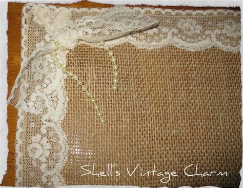 Shabby Chic LACE and BURLAP Placemats