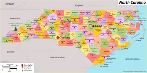 North Carolina State Map | USA | Detailed Maps of North Carolina (NC)